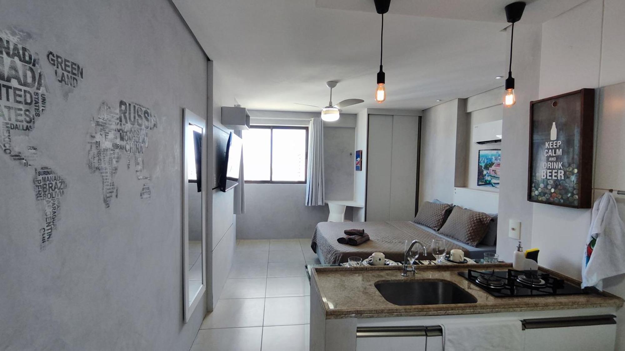 Flat Golden Shopping Service - 25º Andar - Vista Do Mar Apartment