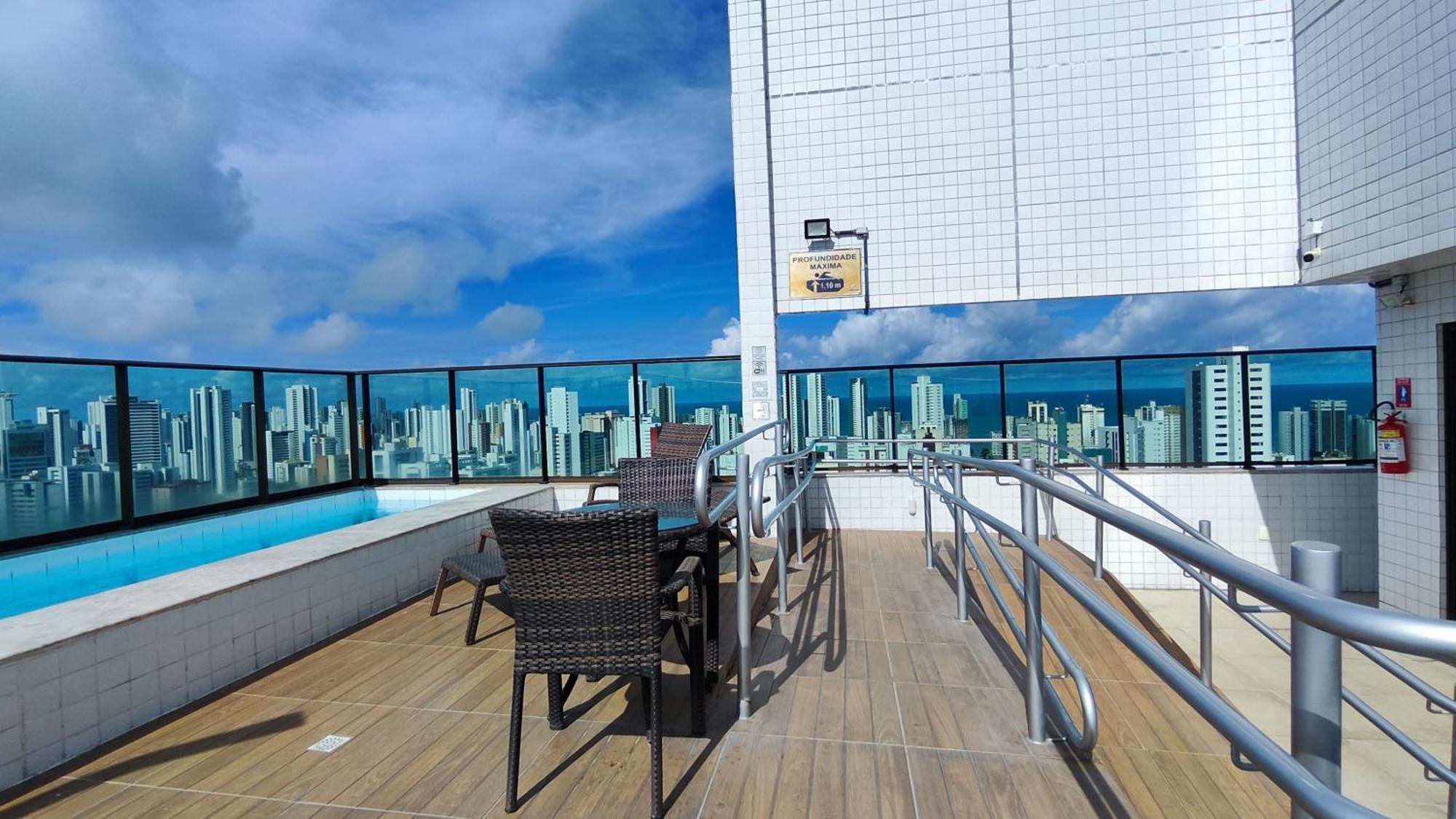 Flat Golden Shopping Service - 25º Andar - Vista Do Mar Apartment Recife